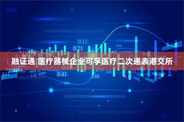 融证通 医疗器械企业可孚医疗二次递表港交所