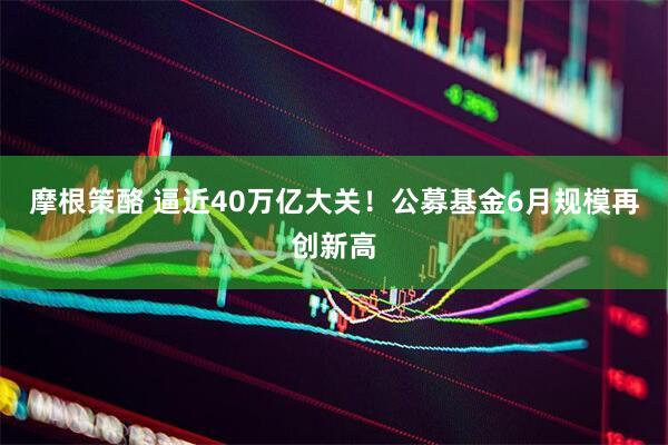 摩根策酪 逼近40万亿大关！公募基金6月规模再创新高